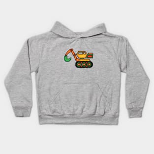 Colorful Kids Back Hoe Kids Hoodie